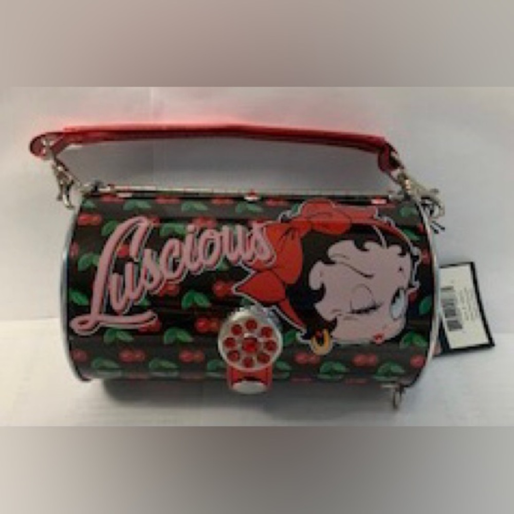 Betty Boop cylinder purse bag metal rhinestones